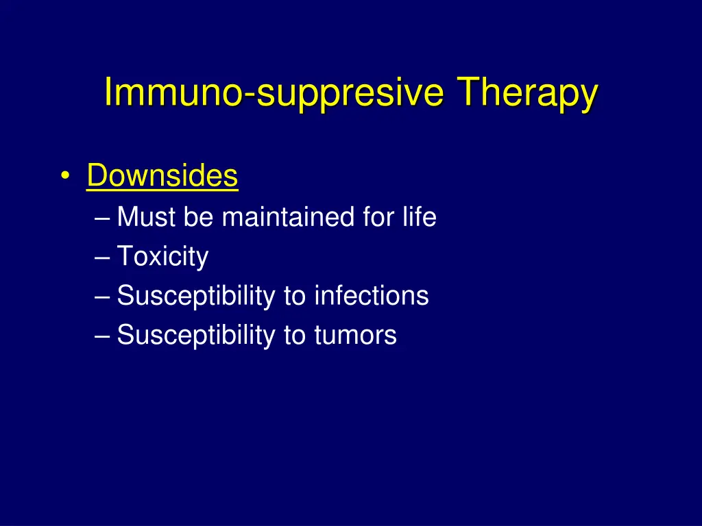immuno suppresive therapy
