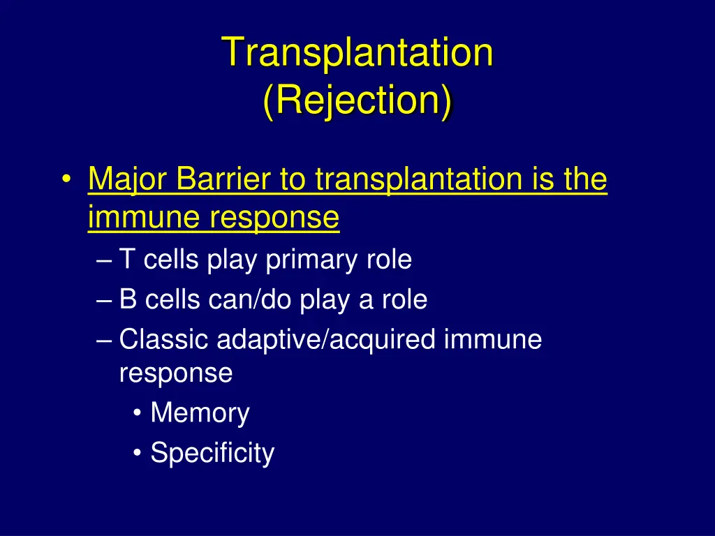 transplantation rejection