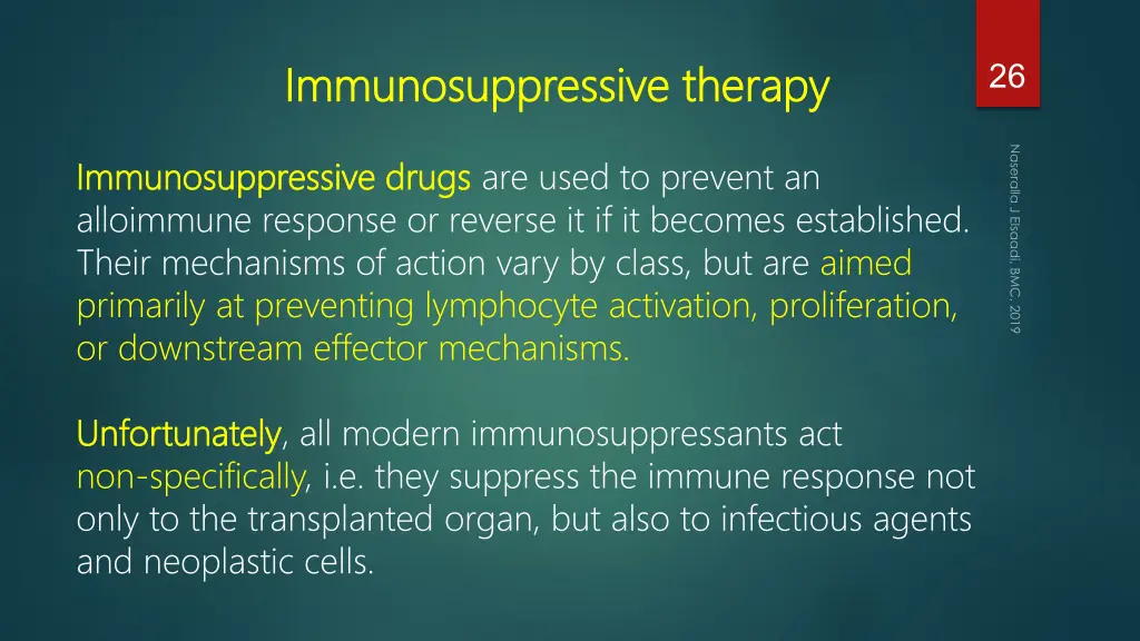 immunosuppressive therapy immunosuppressive