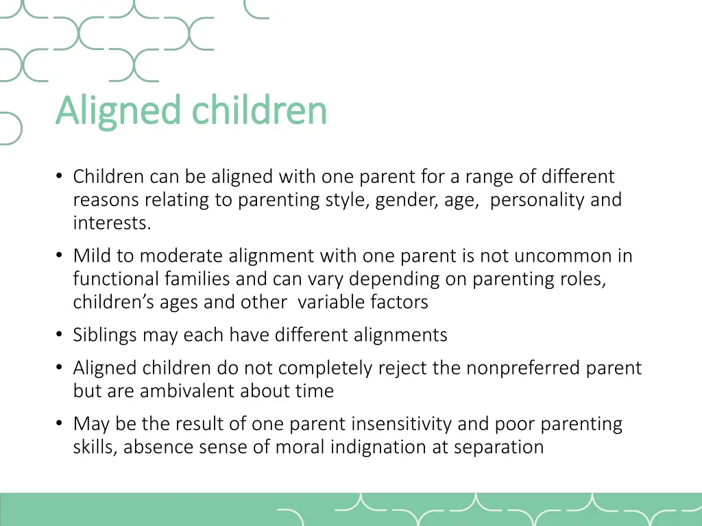 aligned children aligned children