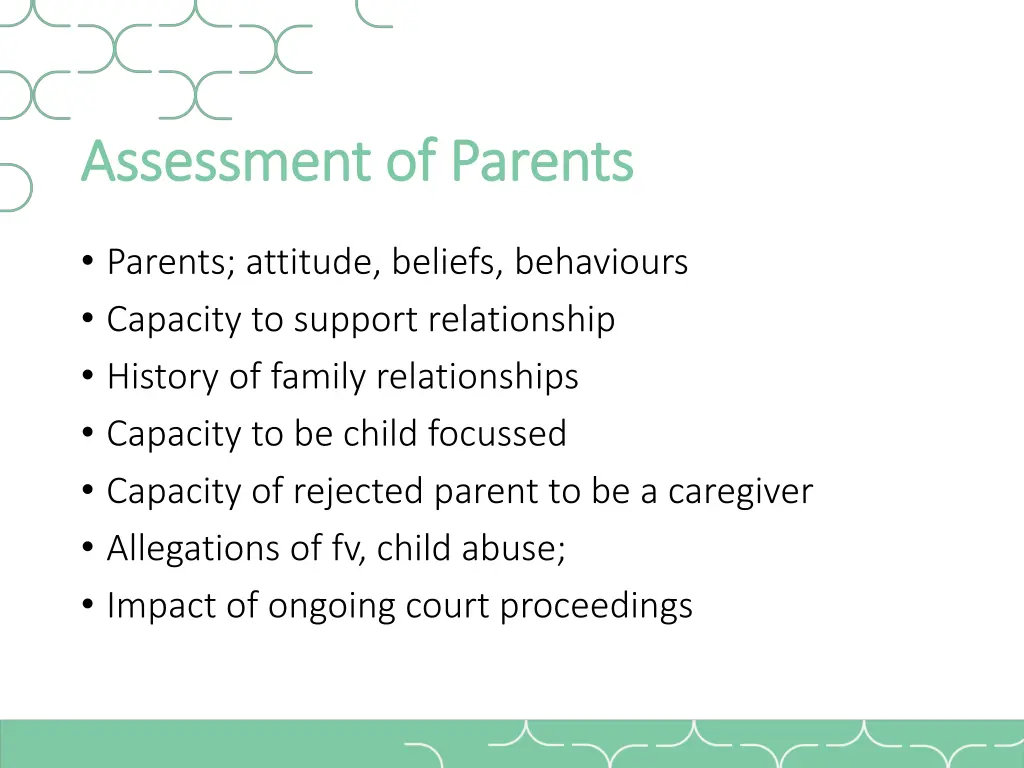 assessment of parents assessment of parents