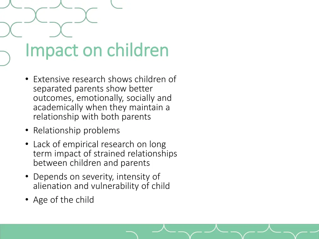 impact on children impact on children