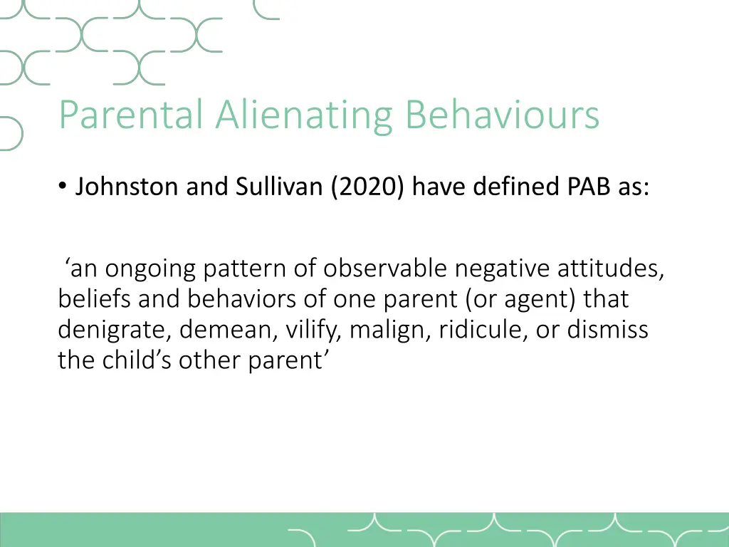 parental alienating behaviours