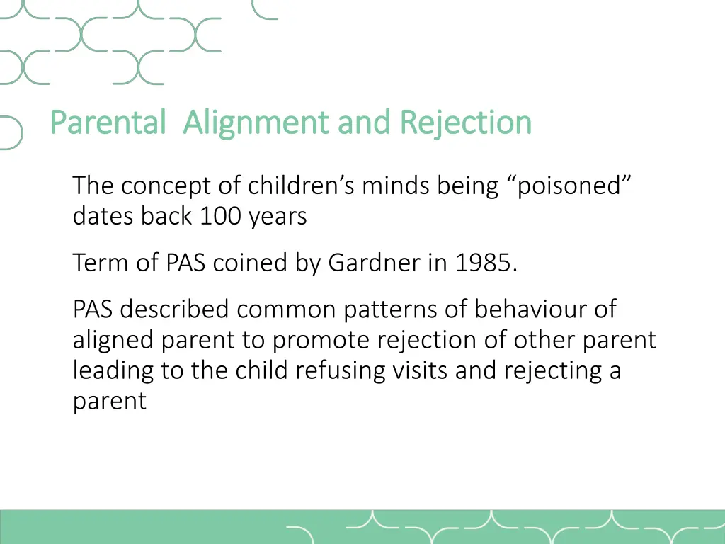 parental alignment and rejection parental