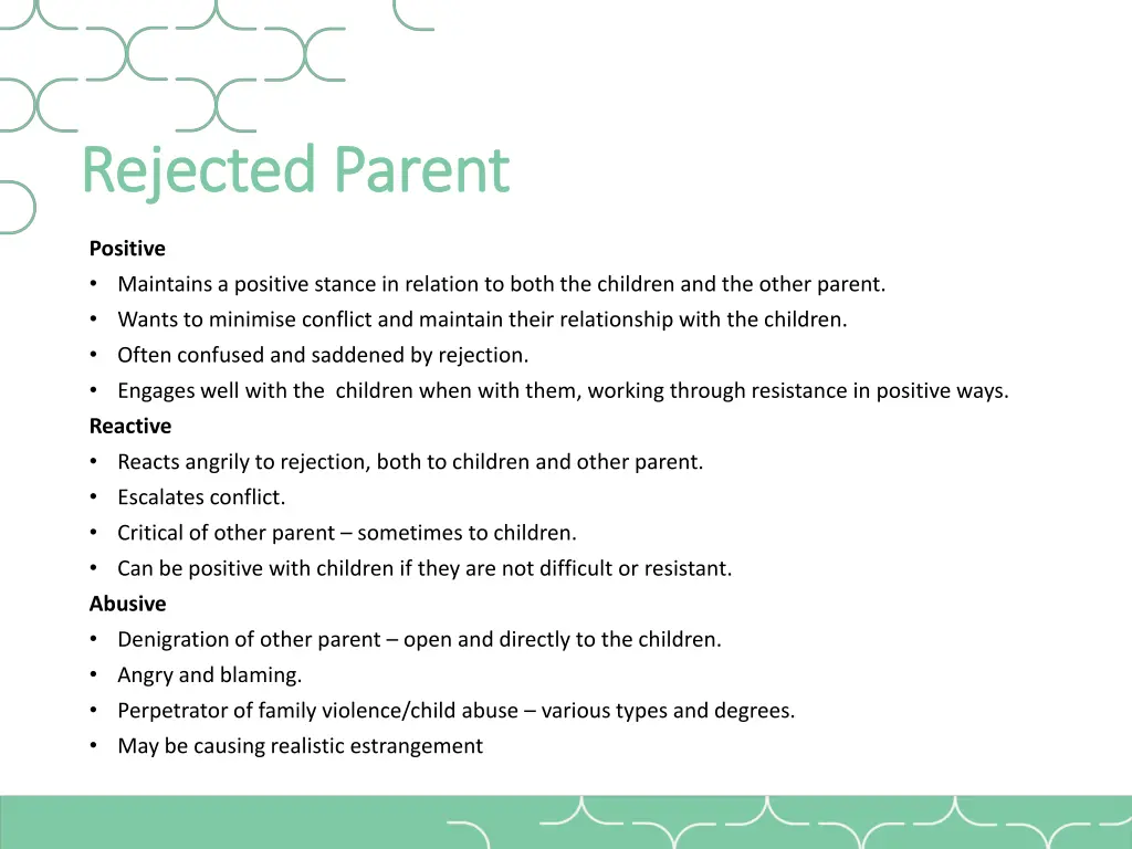 rejected parent rejected parent