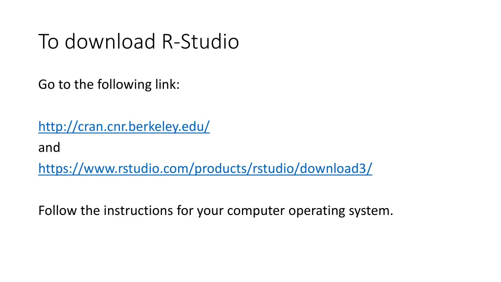 to download r studio