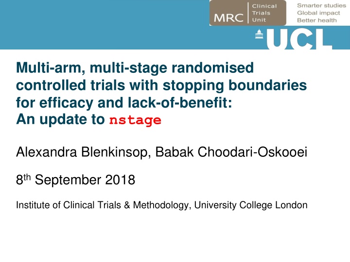 multi arm multi stage randomised controlled