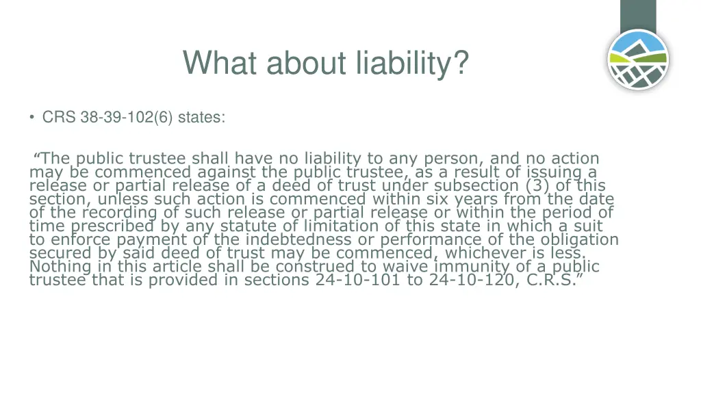 what about liability