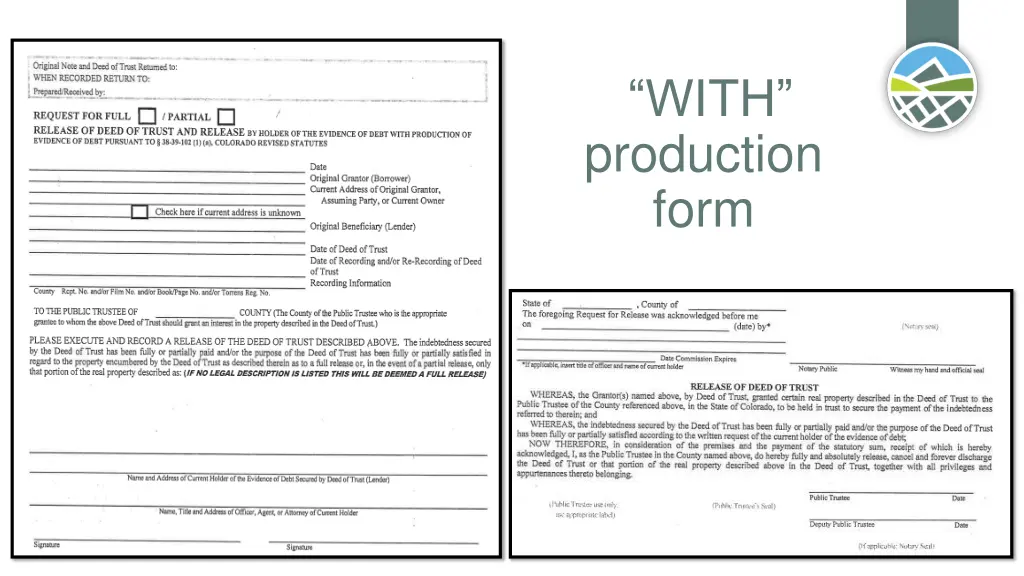 with production form