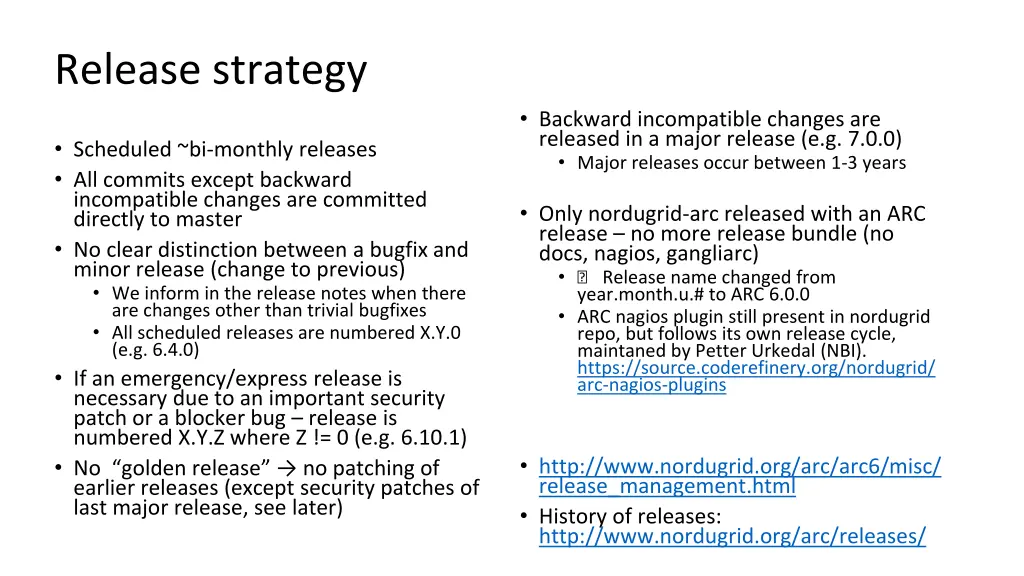 release strategy