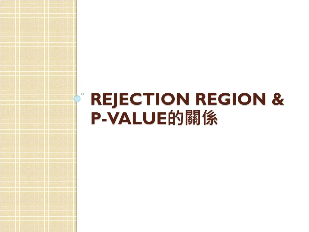 rejection region p value