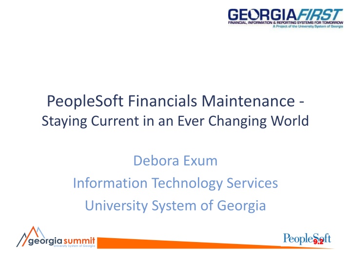 peoplesoft financials maintenance staying current