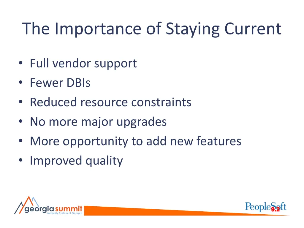 the importance of staying current