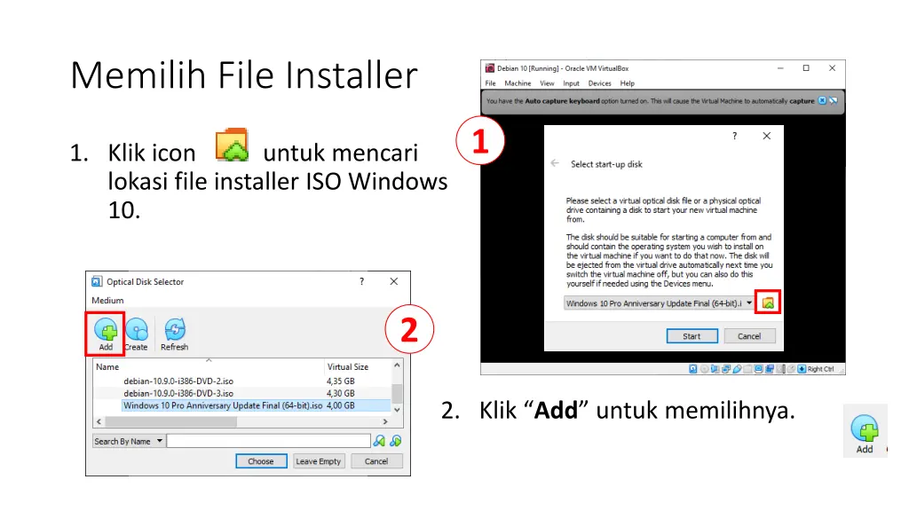 memilih file installer