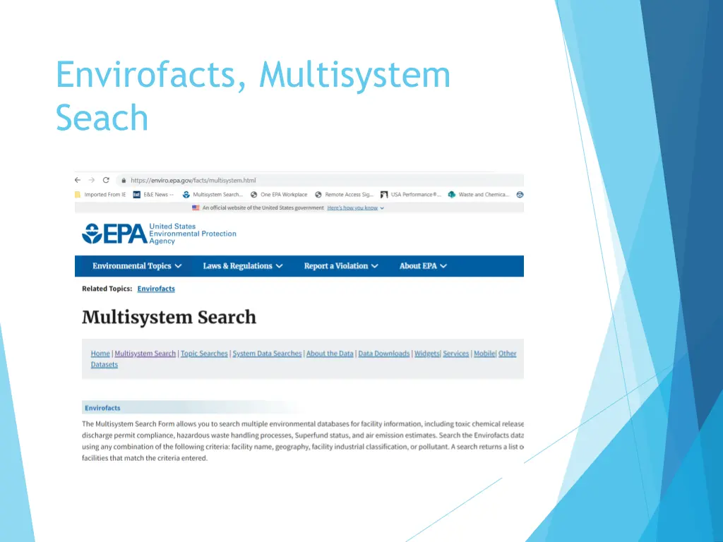 envirofacts multisystem seach