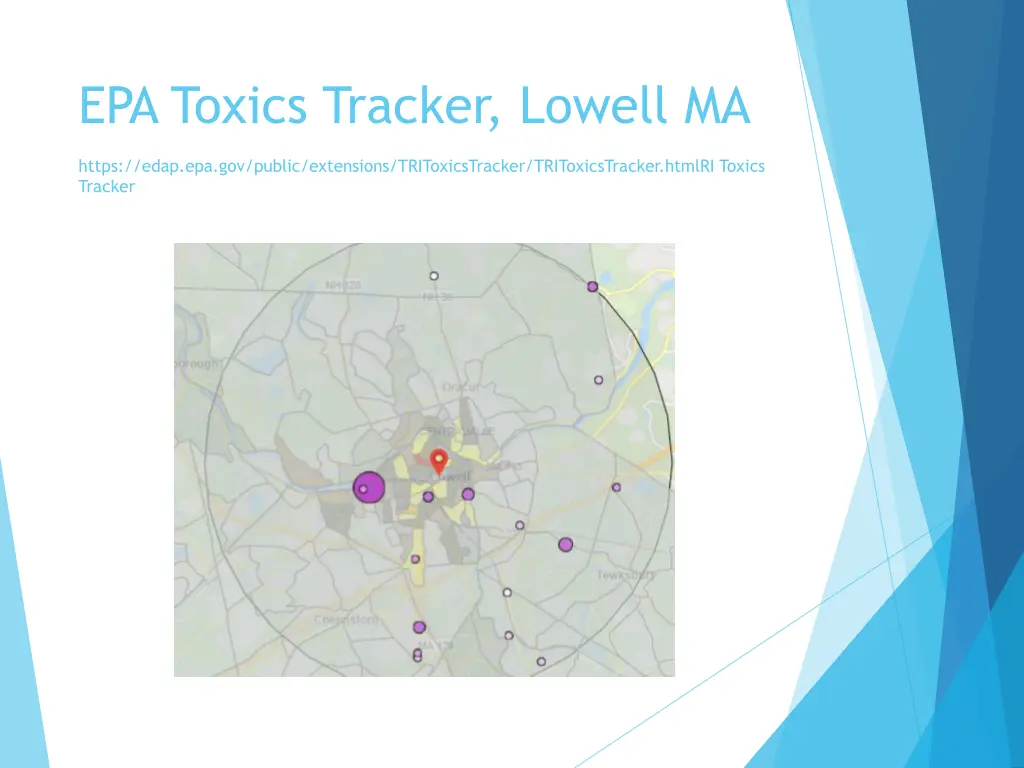 epa toxics tracker lowell ma