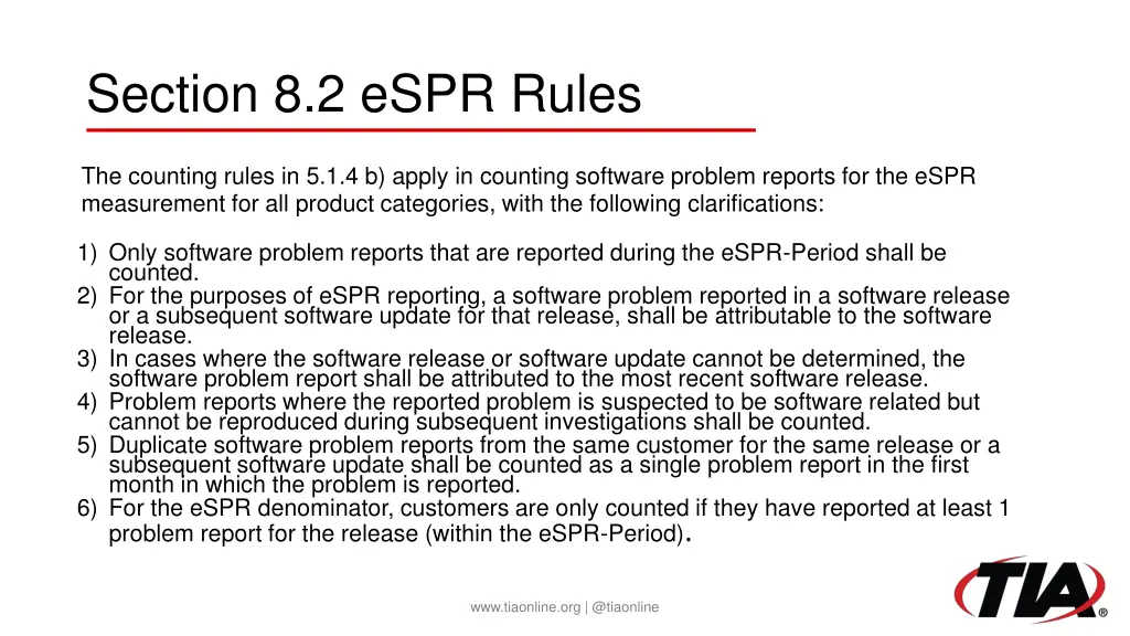 section 8 2 espr rules