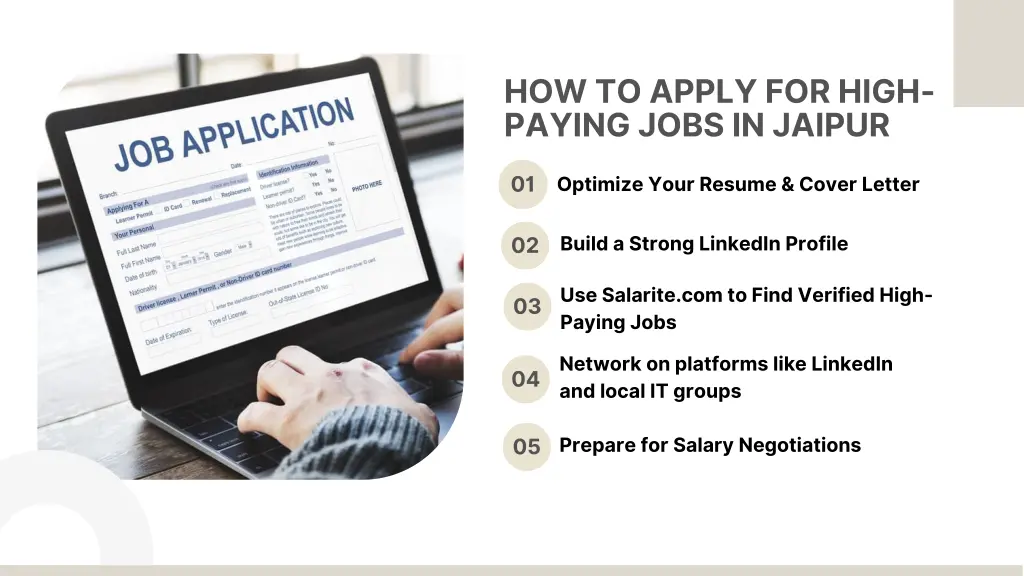 how to apply for high paying jobs in jaipur