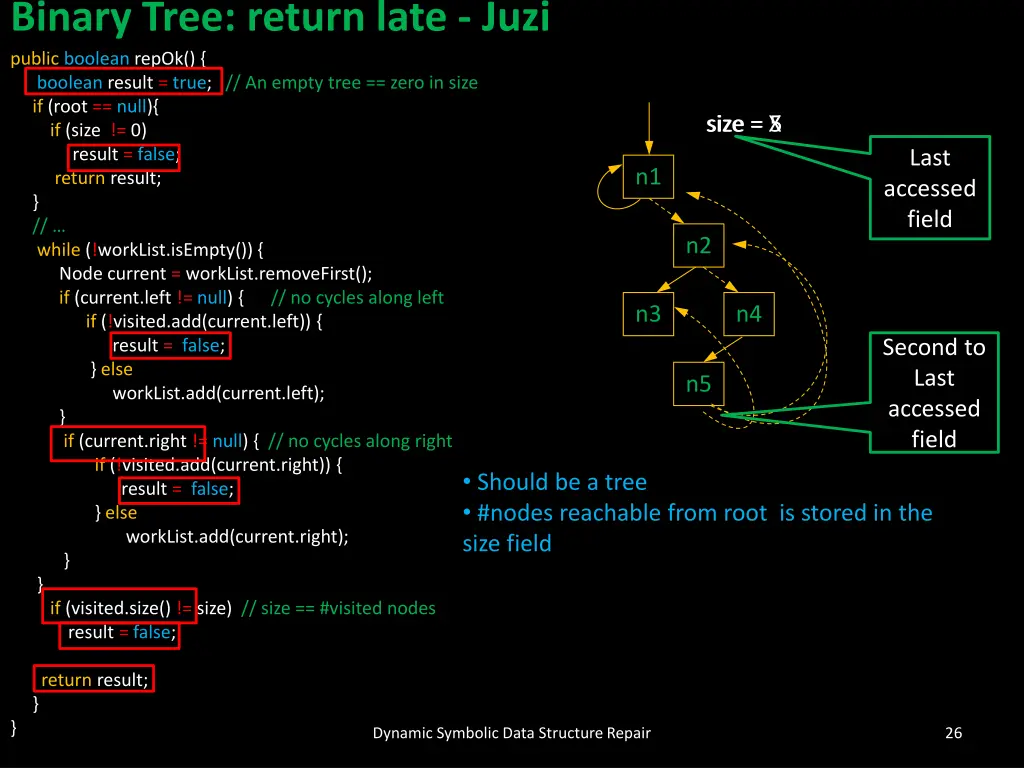 binary tree return late juzi public boolean repok
