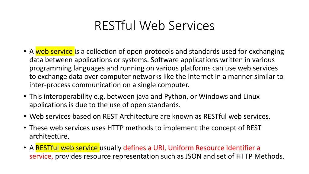 restful web services