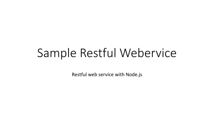 sample restful webervice
