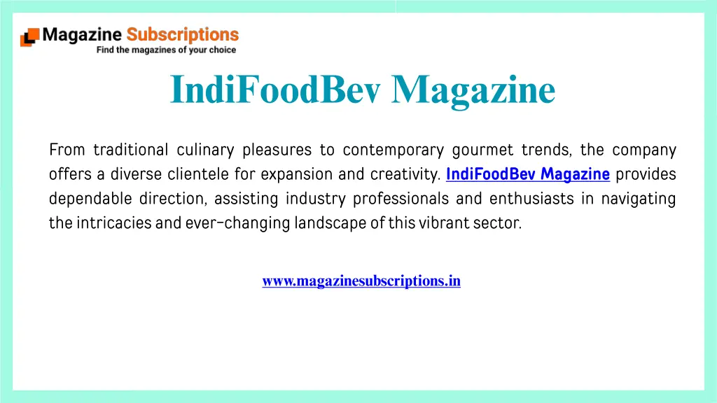 indifoodbev magazine