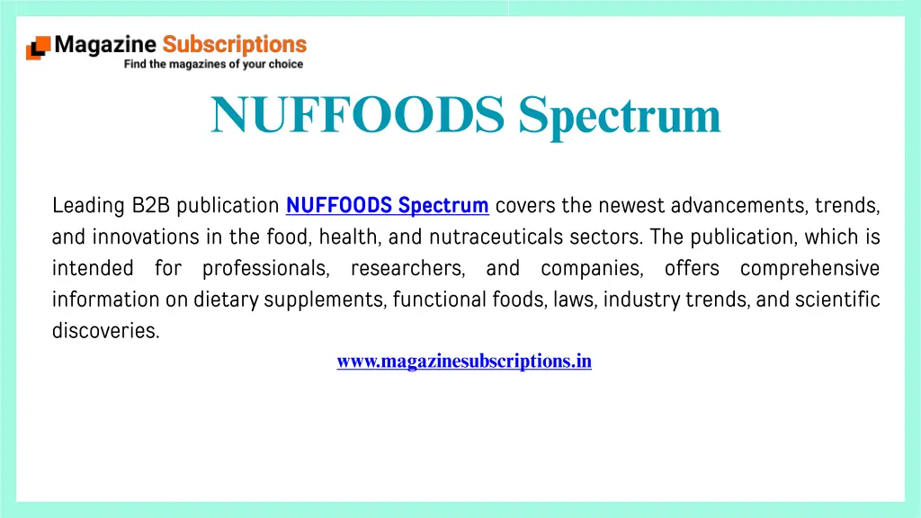 nuffoods spectrum