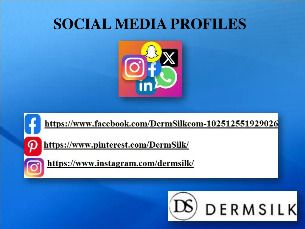 social media profiles