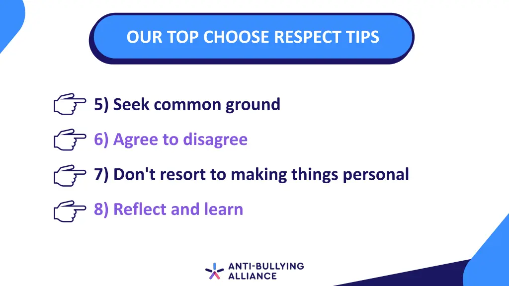 our top choose respect tips 1
