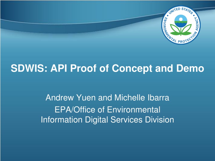 sdwis api proof of concept and demo