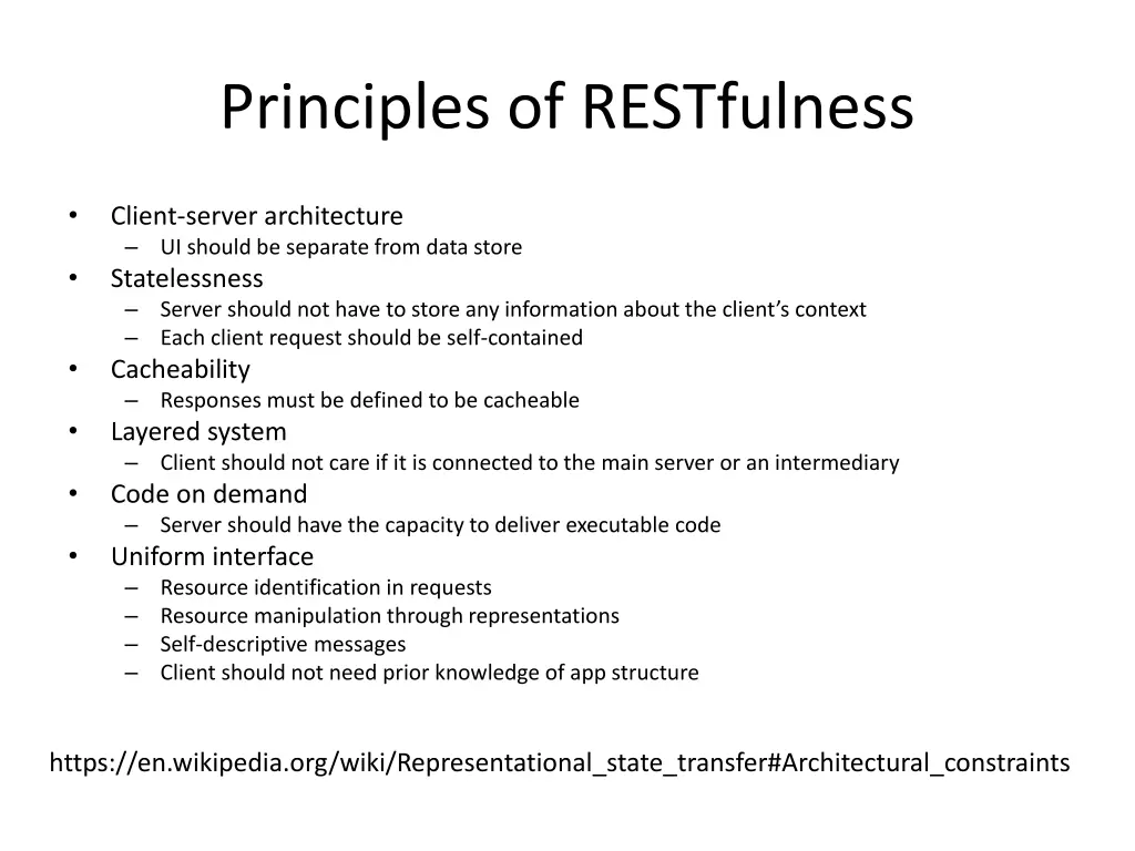 principles of restfulness