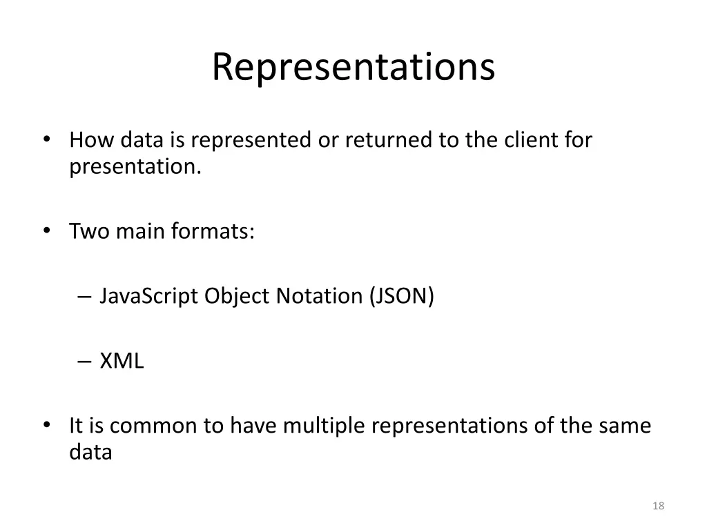 representations