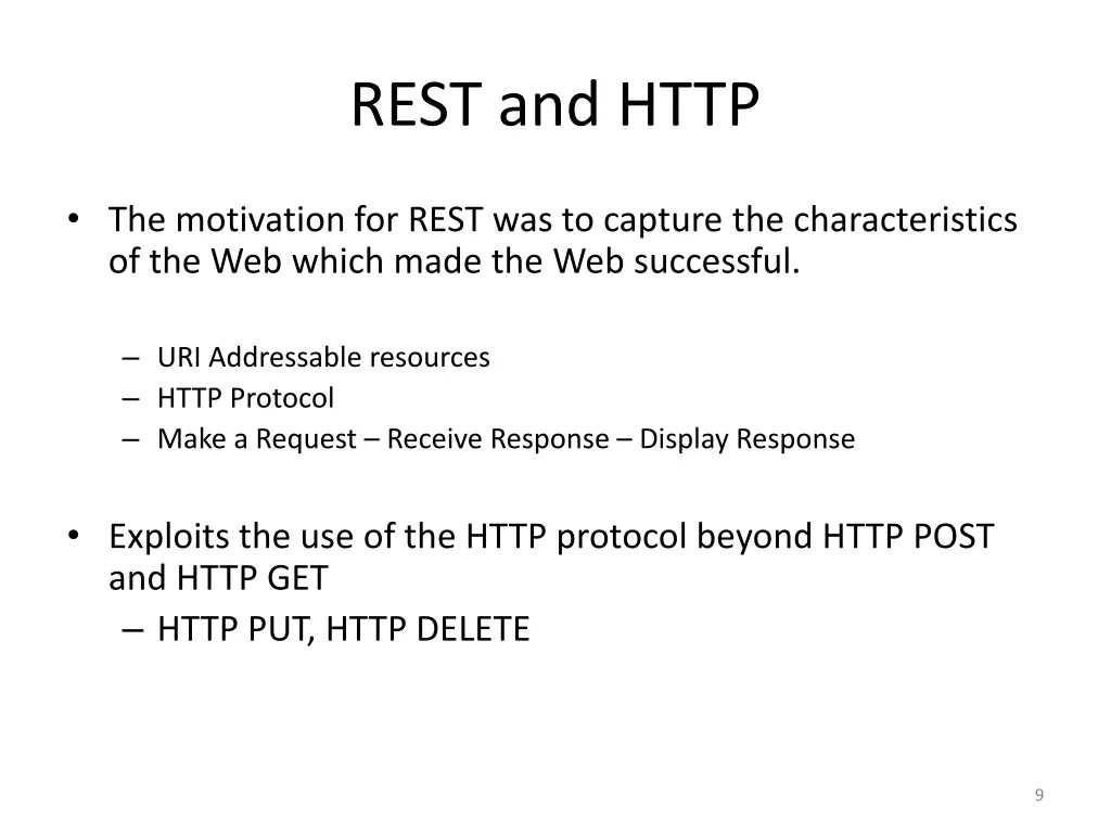 rest and http