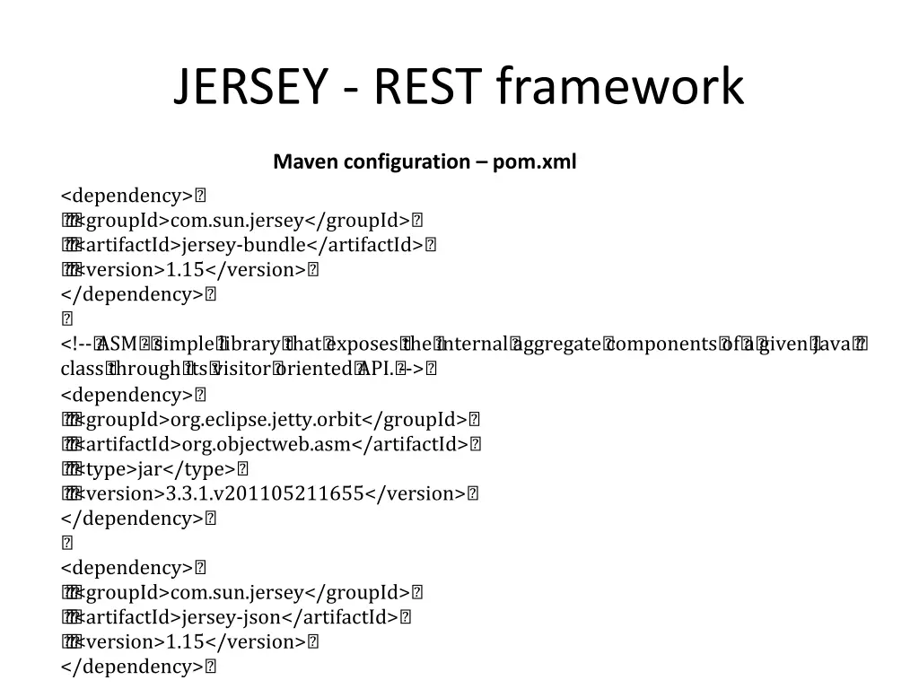 jersey rest framework