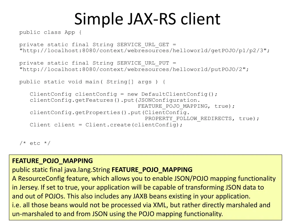 simple jax rs client public class app private