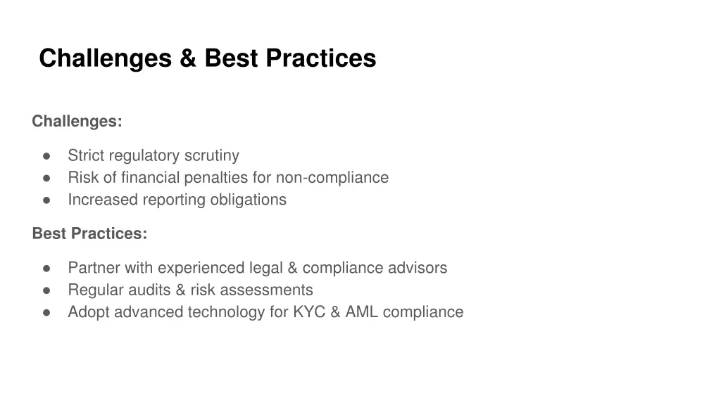 challenges best practices