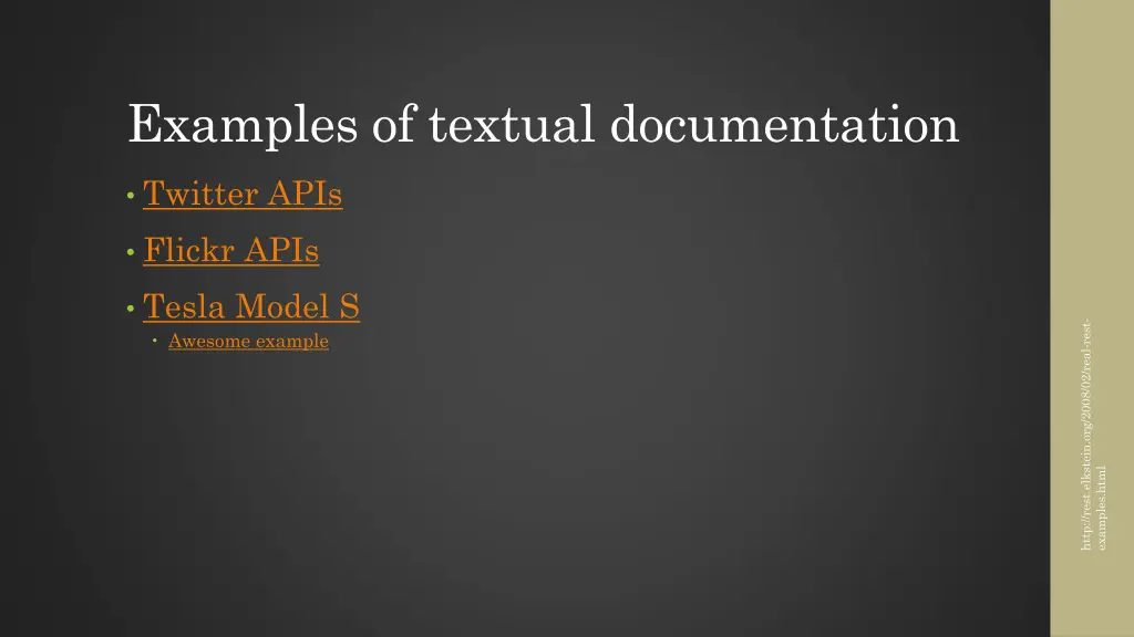 examples of textual documentation