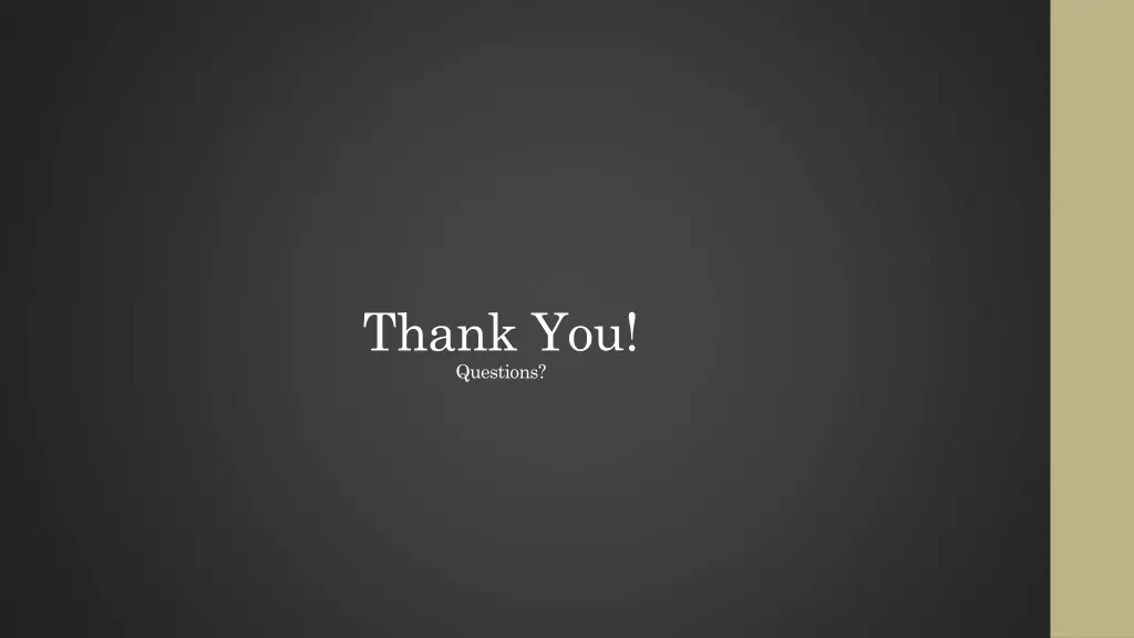thank you questions