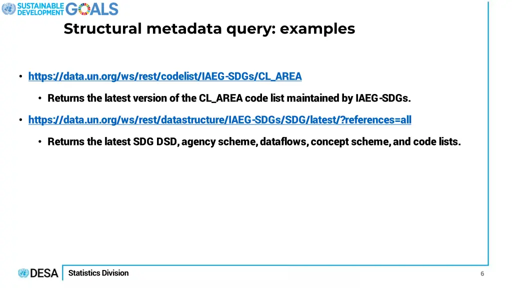 structural metadata query examples