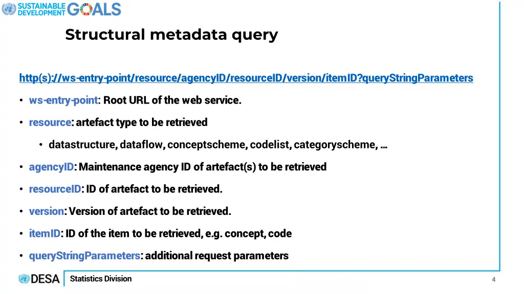 structural metadata query