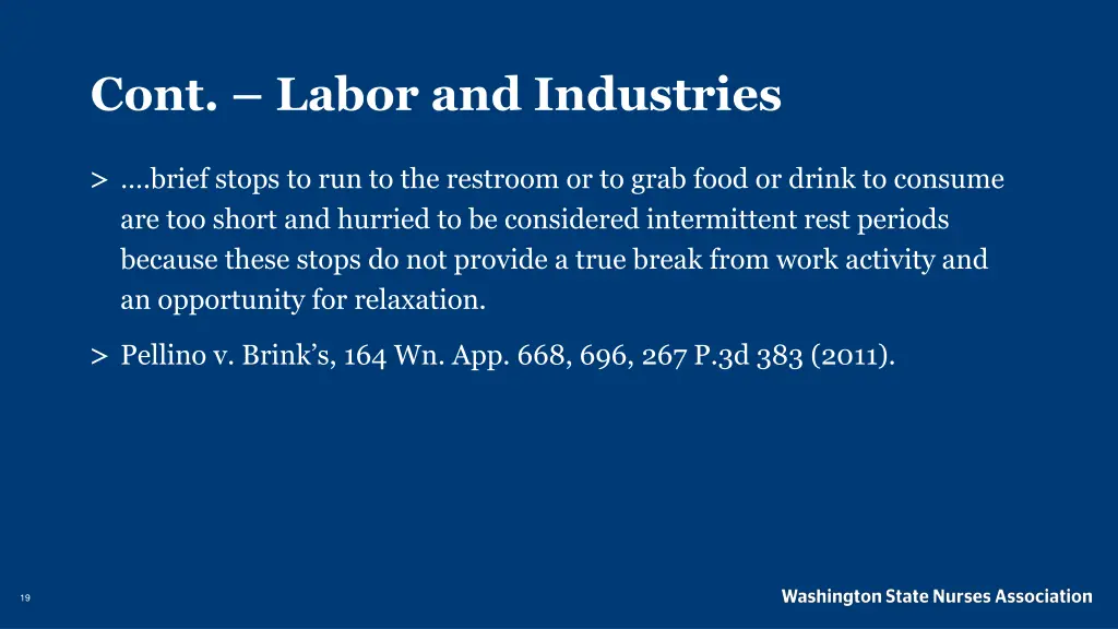 cont labor and industries