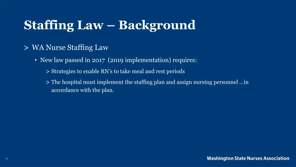staffing law background
