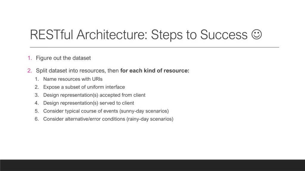 restful architecture steps to success