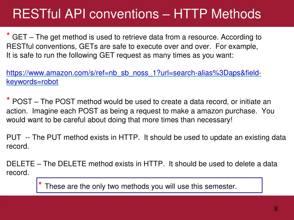 restful api conventions http methods
