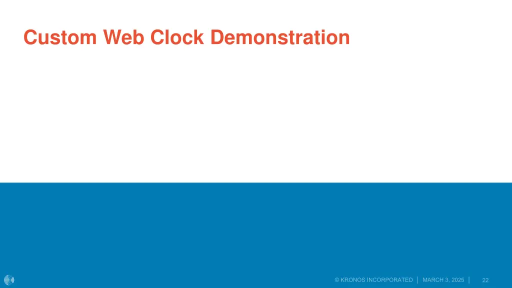 custom web clock demonstration