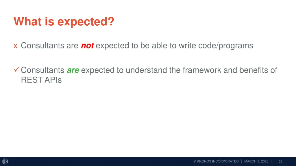 what is expected