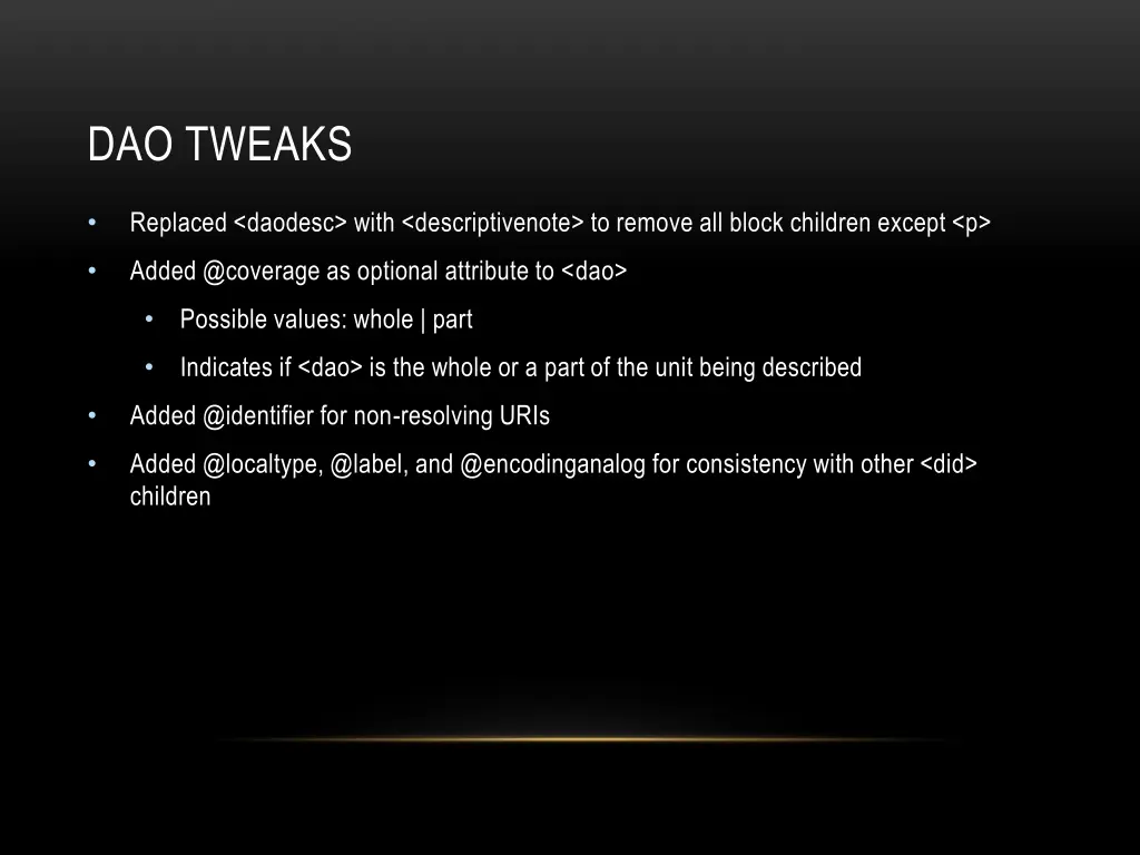 dao tweaks