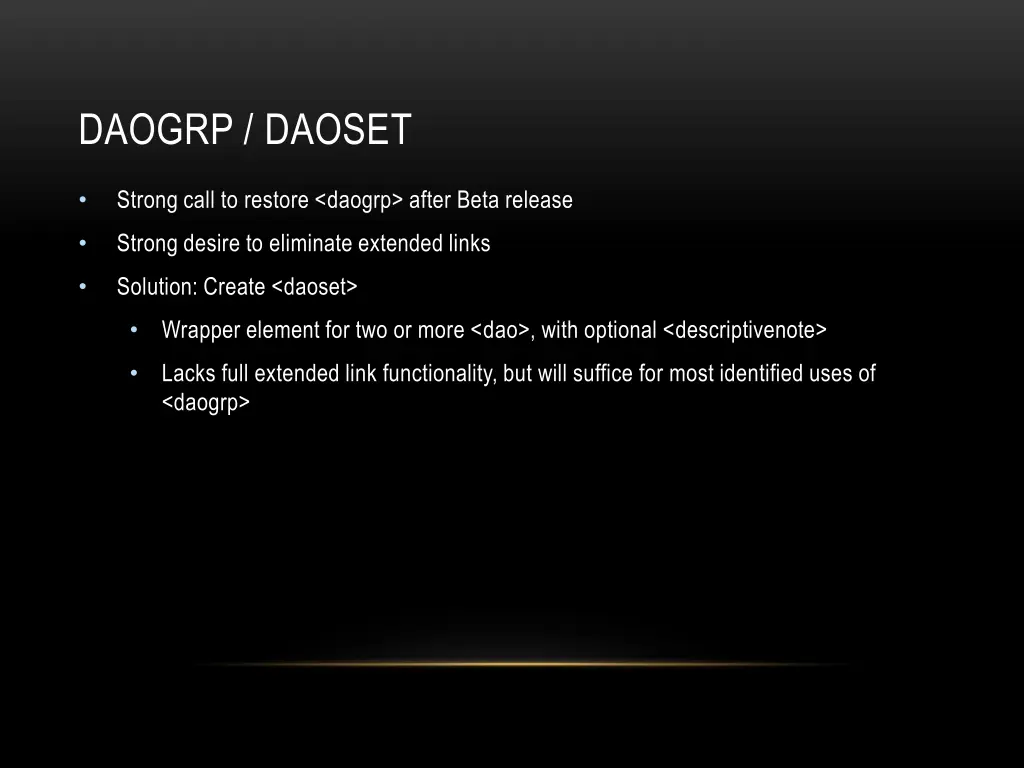 daogrp daoset