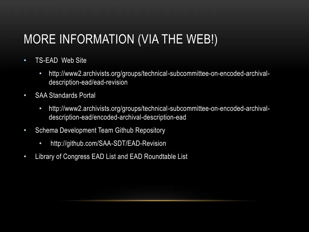 more information via the web
