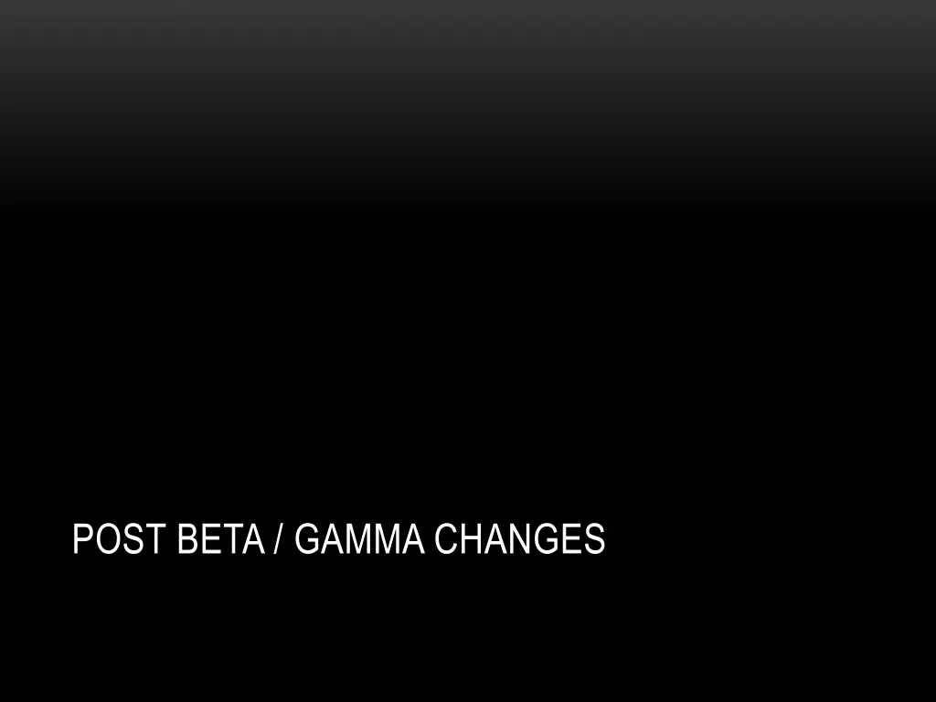 post beta gamma changes